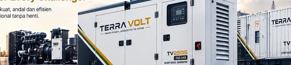 Genset silent Terra Volt TV250S dan unit containerized TV1000C